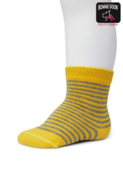 Bonnie Doon | Basic Stripe Baby Sock Organic | Sulphur