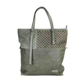 Pu-lederen shopper groen