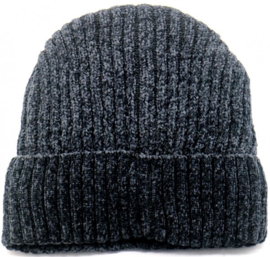 Heren beanie/muts grijs