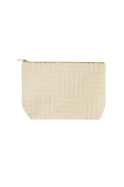 Jacquard make-up tasje - Beige