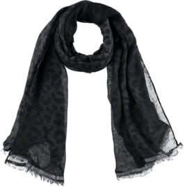 Sarlini | Lange dames sjaal | Black Olive | Leopard