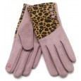 Handschoenen lila-rose/leopard
