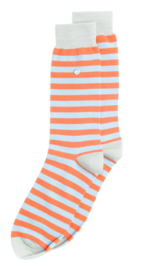 Alfredo Gonzales | Stripes Orange/Light Blue/Light Grey Socks XS 35-37