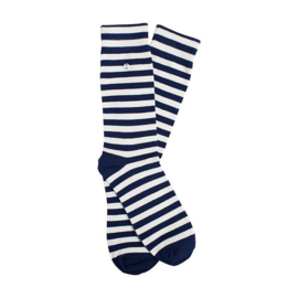 Alfredo Gonzales | Harbour Stripes Off White/Navy Socks XS 35-37