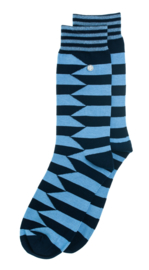 Alfredo Gonzales | Stripes Offset Blauw socks