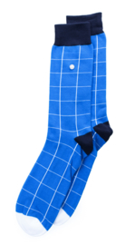 Alfredo Gonzales | Blocks Blauw/Wit Socks