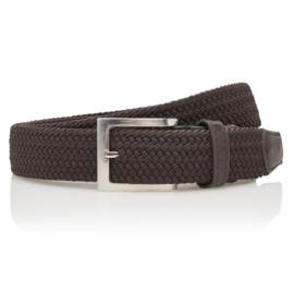 Timbelt Gevlochten elastische riem 70113 bruin 120cm