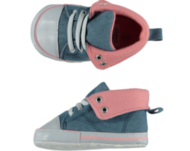 Baby Sneakerschoentjes | Jeansblauw Roze 20-21