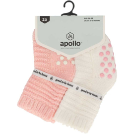 Apollo baby huissokjes multi pink 2-paar