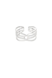 Ring verbonden lagen - zilver