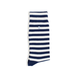 Alfredo Gonzales | Harbour Stripes Off White/Navy Socks XS 35-37