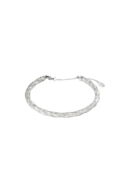 Armband Bangle Twist zilverkleurig