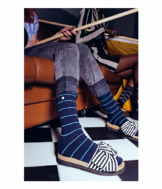 Alfredo Gonzales | Thin Stripes Navy/Light Blue Socks XS 35-37