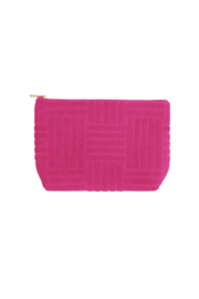 Jacquard make-up tasje - Fuchsia