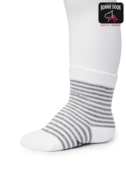 Bonnie Doon | Basic Stripe Baby Sock Organic | Ivory