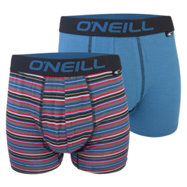 O'Neill Heren Boxershorts Stripes Grey Blue | 2-pack | 900642