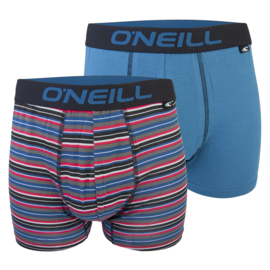 O'Neill Heren Boxershorts Stripes Grey Blue | 2-pack | maat M 900642