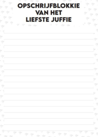 NOTITIEBLOK - LIEFSTE JUFFIE