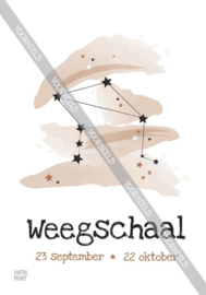 Weegschaal poster