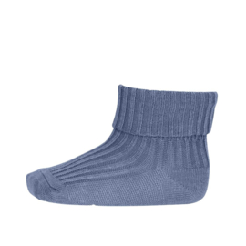 MP Denmark Cotton Rib Baby Socks - Stone Blue