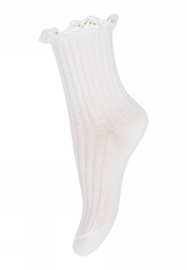 MP Denmark Julia socks with lace - Snow White