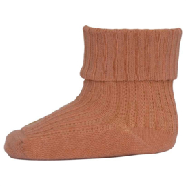 MP Denmark Cotton Rib Baby socks - Tawny Brown