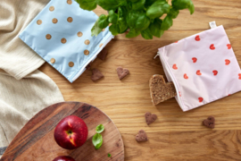 Lässig Snack bags 2pack - Happy Rascals Heart Lavender