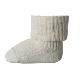 MP Denmark Cotton Rib Baby socks - Creme Melange