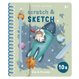 Little Dutch Scratch & sketch book Jim & Friends