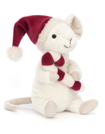Jellycat Merry Mouse with Candy Cane
