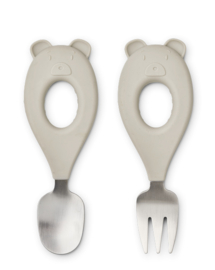 Liewood Stanley baby cutlery set - Mr Bear /Sandy