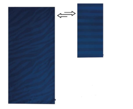 Swim Essentials Microvezel Strandlaken Blauw - Zebra 135 x 65 cm