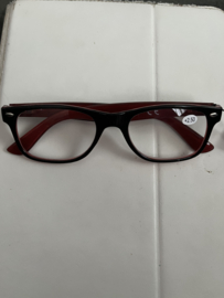 Leesbril zwart/rood