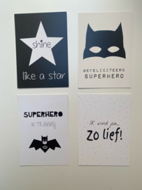 Setje kaarten - superhero