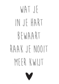 KAART A6 - wat je in je hart bewaart