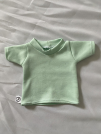 Poppen t-shirt mint ( formaat pop 36-43cm)