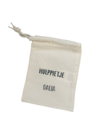PEPERNOTENZAKJE ‘ hulppietje’ met naam