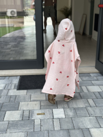 HYDROFIELE PONCHO - hartjes roze