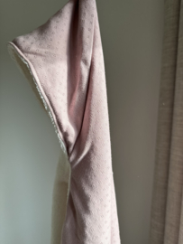 OMSLAGDOEK - mauve roze/ wit