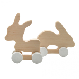 Houten konijn en ezel - Pinch Toys