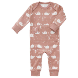 Fresk kruippakje / pyjama Whale Mellow Rose