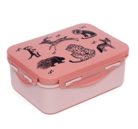Lunchbox wilde dieren roze - Petit Monkey