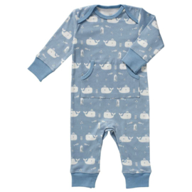 Fresk kruippakje / pyjama Whale Blue Fog