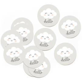 Stickers Hello (set van 10 stuks)