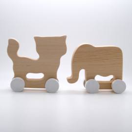 Houten olifant en kat - Pinch Toys