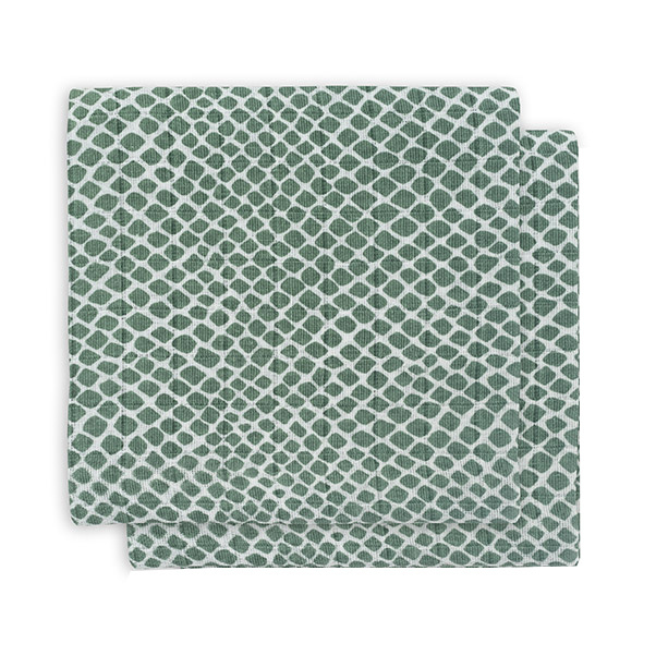 Hydrofieldoeken 115x115cm Snake ash green (2-pak) - Jollein