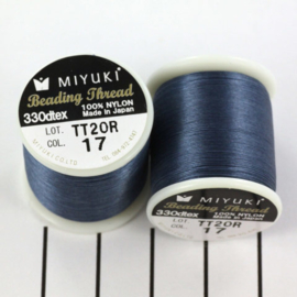 Miyuki Beading Thread 330dtex 17 Denim blauw