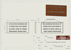 Wanddecoratie voor Moederdag Venloos Dialect 454 x 224 x 20mm