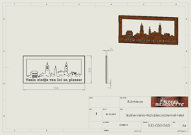 Skyline-Venlo-Wanddecoratie-met-Tekst 954 x 424 x 15mm