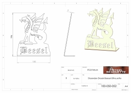 Staander Draak van Beesel 150 x 200mm